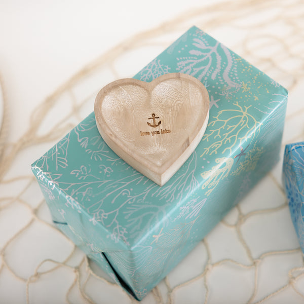 Pavilion Gift Company Love You Lake 4" Wood Keepsake Dish