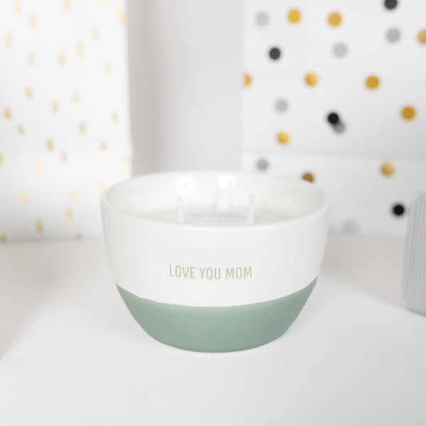 Pavilion Gift Company Love You Mom 11 Oz - 100% Soy Wax Reveal Double Wick Candle Scent: Tranquility