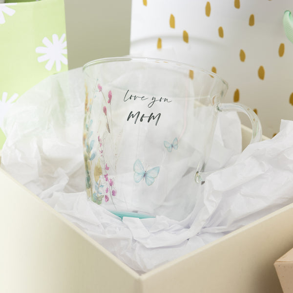 Pavilion Gift Company Love You Mom 13.5 Oz Glass Cup