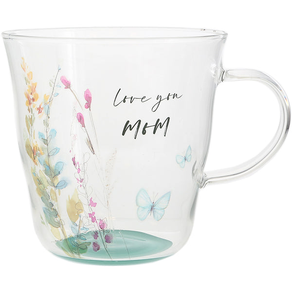 pavilion gift company Love You Mom 13.5 oz Glass Cup