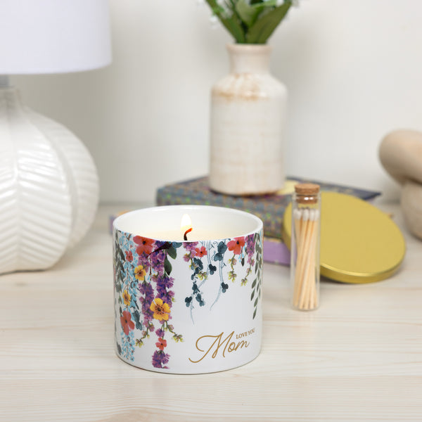 Pavilion Gift Company Love You Mom 14 Oz - 100% Soy Wax Candle With Matches Scent: Vanilla