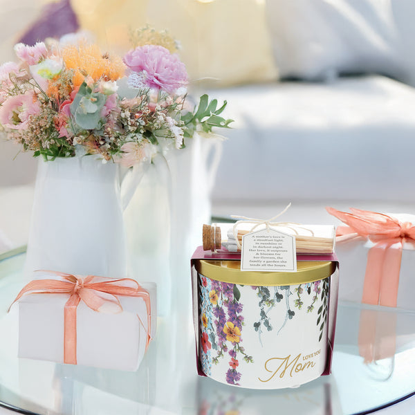 Pavilion Gift Company Love You Mom 14 Oz - 100% Soy Wax Candle With Matches Scent: Vanilla