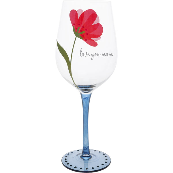 pavilion gift company Love You Mom 16 oz Wine Glass