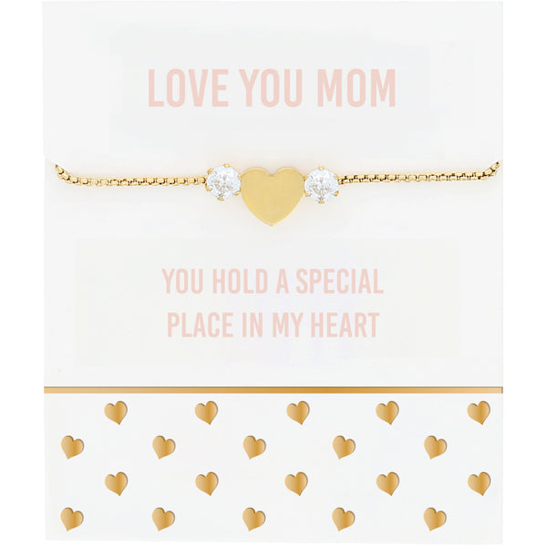 pavilion gift company Love You Mom 18K Gold Plated Adjustable Bracelet