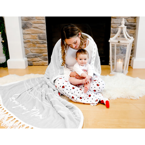 Pavilion Gift Company Love You Mom 50" X 60" Inspirational Plush Blanket