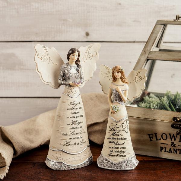 Pavilion Gift Company Love You Mom 7.5" Angel Holding Flowers