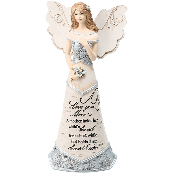 pavilion gift company Love You Mom 7.5" Angel Holding Flowers