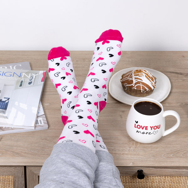 Pavilion Gift Company Love You More 15.5 Oz Mug And Sock Set