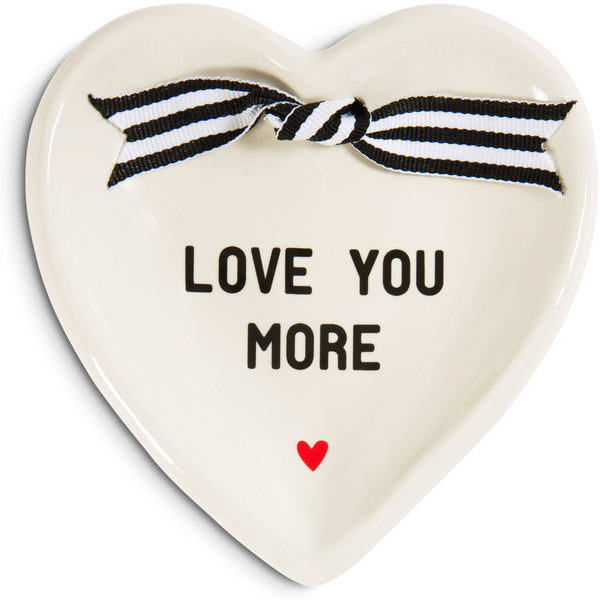 pavilion gift company Love You More 4.5" x 4.5" Heart-Shaped Keepsake Dish