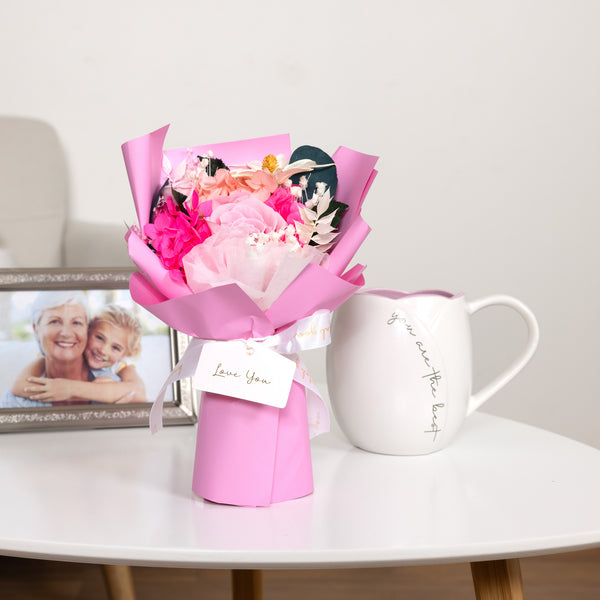 Pavilion Gift Company Love You Pink Preserved Floral Bouquet