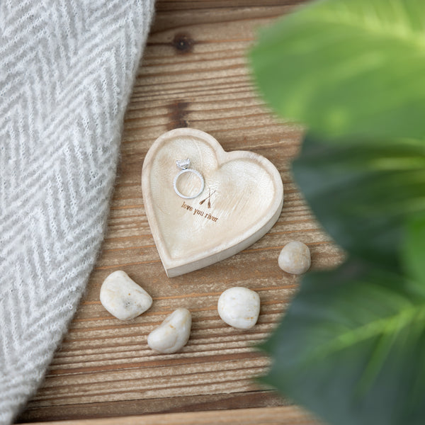 Pavilion Gift Company Love You River 4" Wood Keepsake Dish