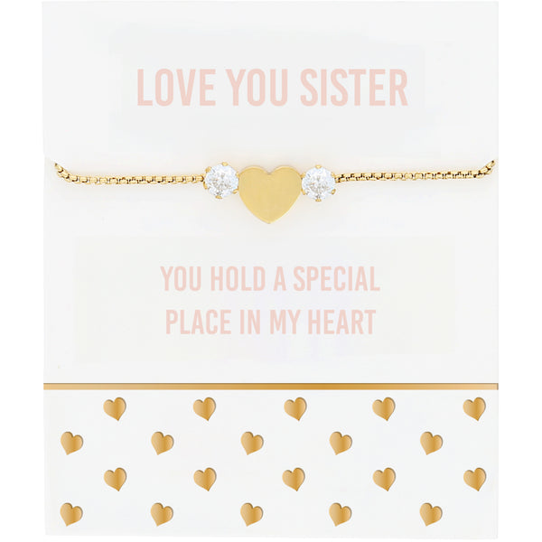 pavilion gift company Love You Sister 18K Gold Plated Adjustable Bracelet
