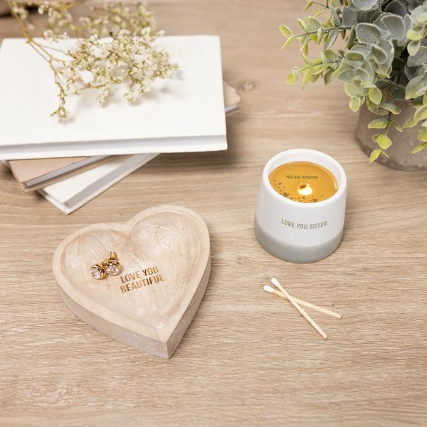 Pavilion Gift Company Love You Sister 2 Oz - 100% Soy Wax Reveal Candle Scent: Tranquility