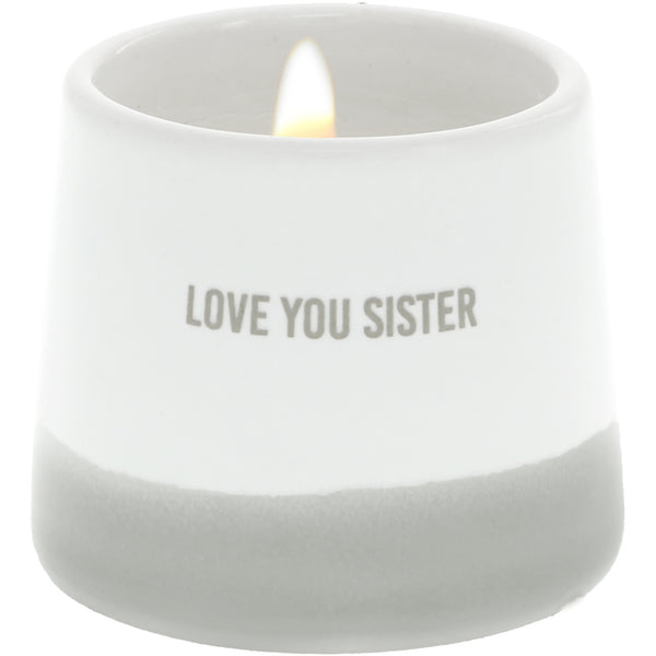 pavilion gift company Love You Sister 2 oz - 100% Soy Wax Reveal Candle Scent: Tranquility