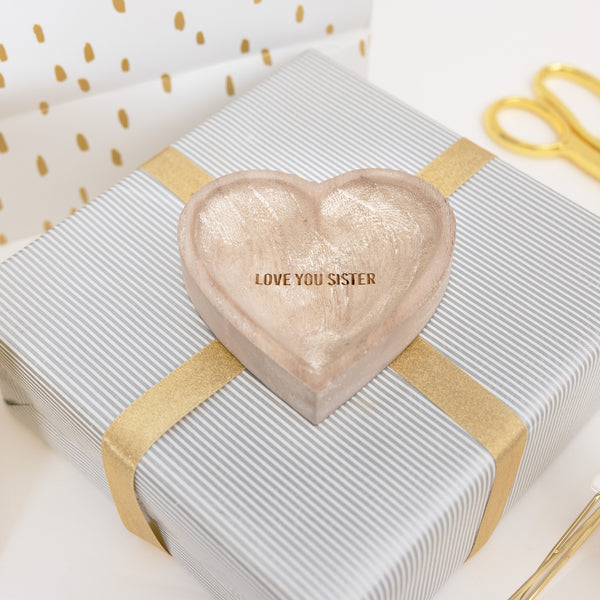 Pavilion Gift Company Love You Sister 4" Wood Keepsake Dish