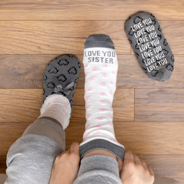 Pavilion Gift Company Love You Sister Slipper Sock Gift Set