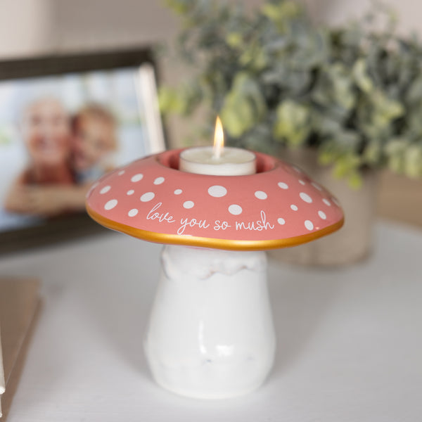 Pavilion Gift Company Love You So 4.75" Mushroom Tealight Holder