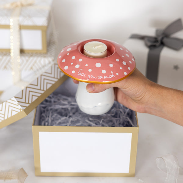 Pavilion Gift Company Love You So 4.75" Mushroom Tealight Holder
