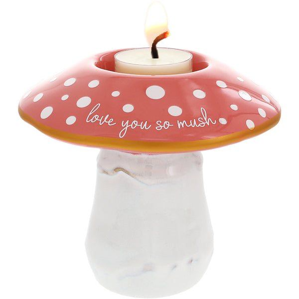 pavilion gift company Love You So 4.75" Mushroom Tealight Holder