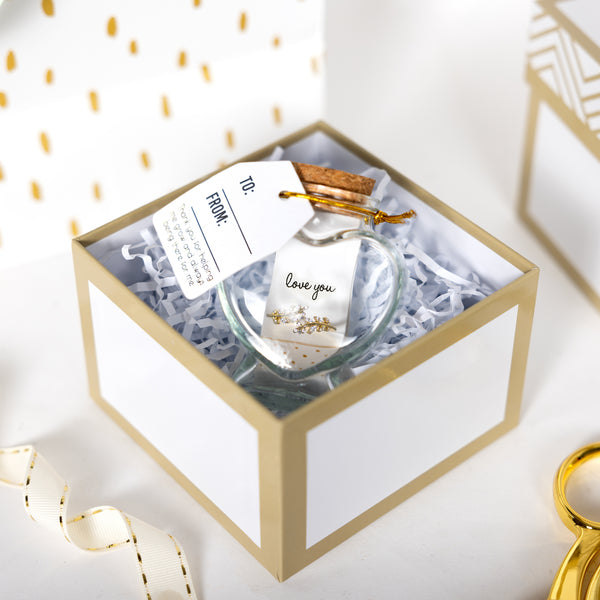 Pavilion Gift Company Love You White Zircon Leaf - Adjustable 14K Gold Plated Ring