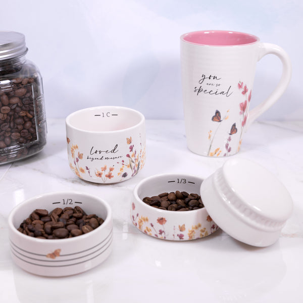 Pavilion Gift Company Loved 6" X 3.25" Stackable Measuring Cups