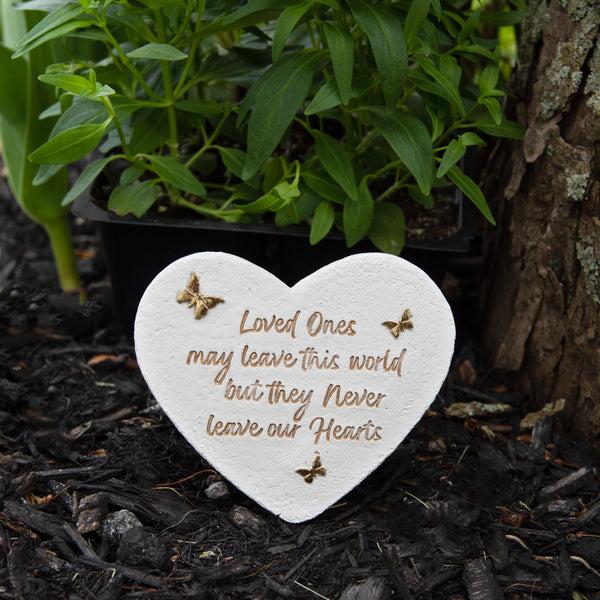 Pavilion Gift Company Loved Ones 3.5" X 3" Heart Memorial Stone