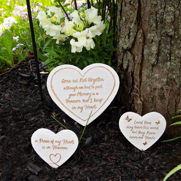 Pavilion Gift Company Loved Ones 3.5" X 3" Heart Memorial Stone