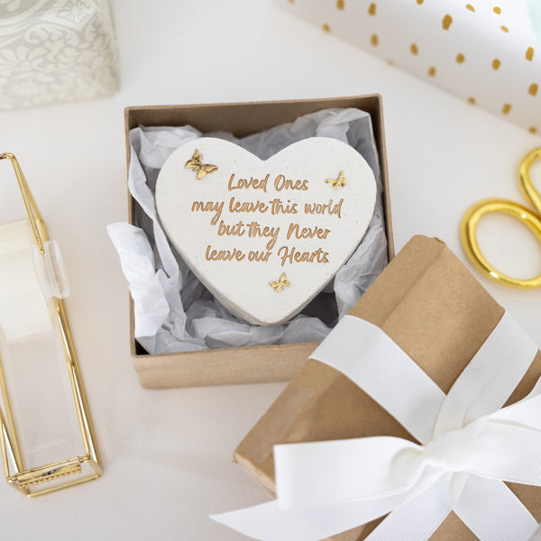 Pavilion Gift Company Loved Ones 3.5" X 3" Heart Memorial Stone