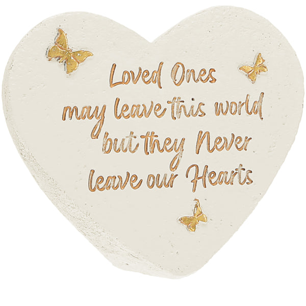 pavilion gift company Loved Ones 3.5" x 3" Heart Memorial Stone