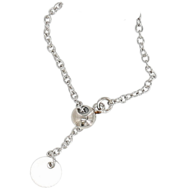 Pavilion Gift Company M Adjustable Rhodium Plated Monogram Ring