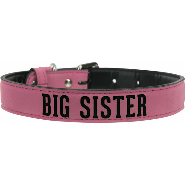 pavilion gift company M/L Big Sister 21" PU Leather Pet Collar
