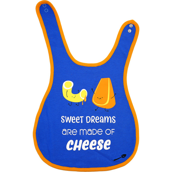 Pavilion Gift Company Mac N' Cheese Blue Reversible Bib (6M - 3 Years)