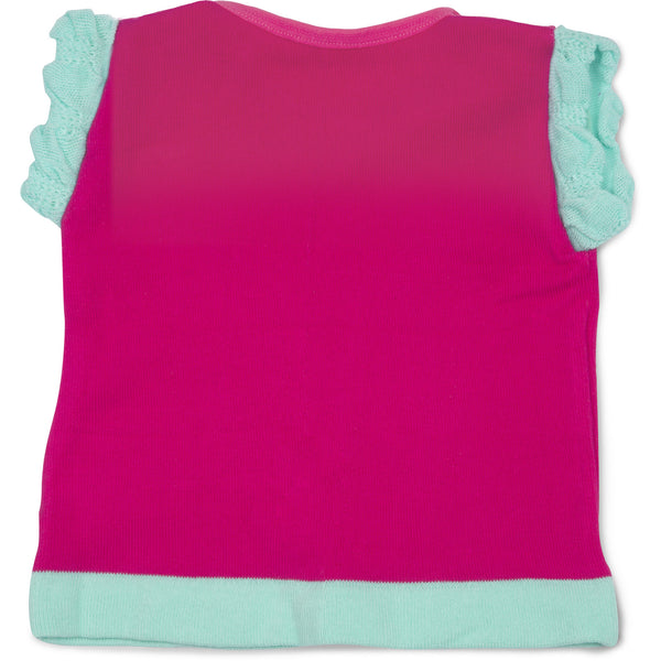 Pavilion Gift Company Magenta & Mint 6-12 Months Ruffle T-Shirt
