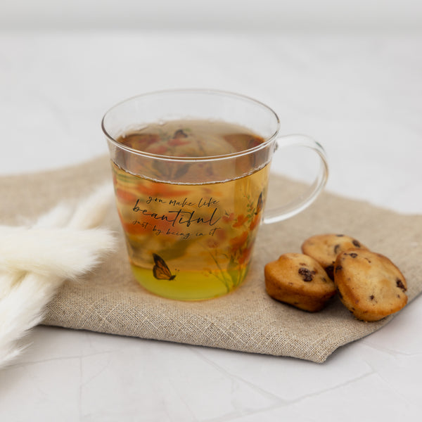 Pavilion Gift Company Make Life Beautiful 13.5 Oz Glass Cup
