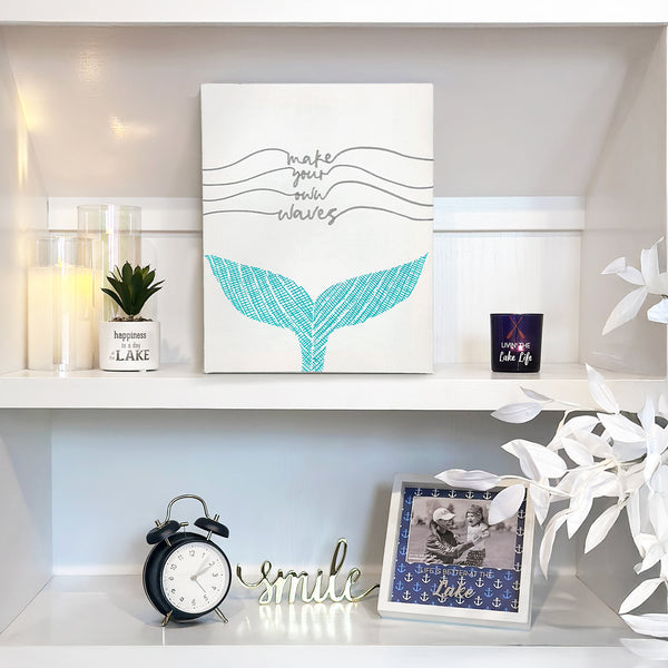 Pavilion Gift Company Make Waves 12" X 15" Embroidered Plaque