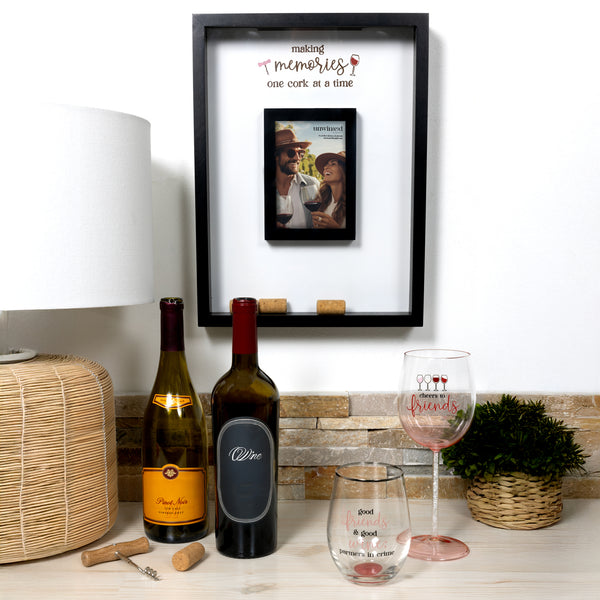 Pavilion Gift Company Making Memories 12" X 16" Cork Holder Frame (Holds 4" X 6" Photo)