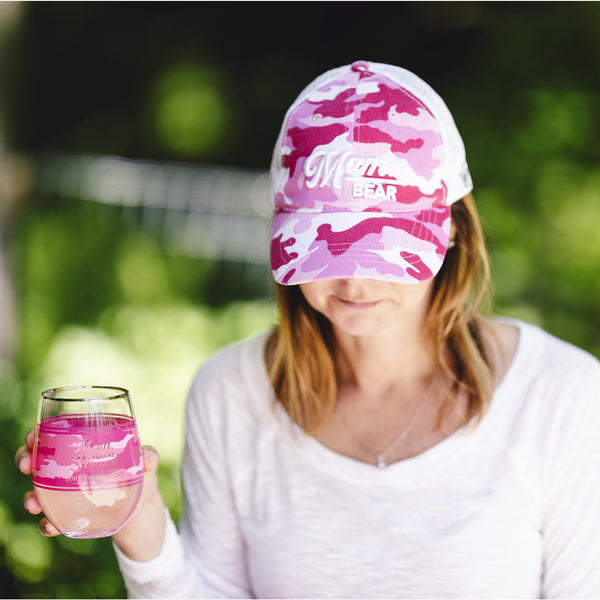 Pavilion Gift Company Mama Bear Pink Camo Adjustable Mesh Hat