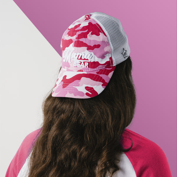 Pavilion Gift Company Mama Bear Pink Camo Adjustable Mesh Hat