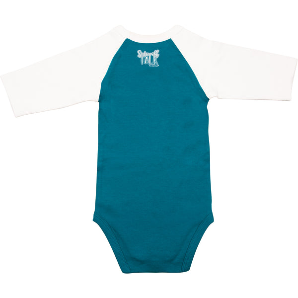 Pavilion Gift Company Mama's Boy 12-24 Months 3/4 Length Sleeve Prussian Blue Onesie