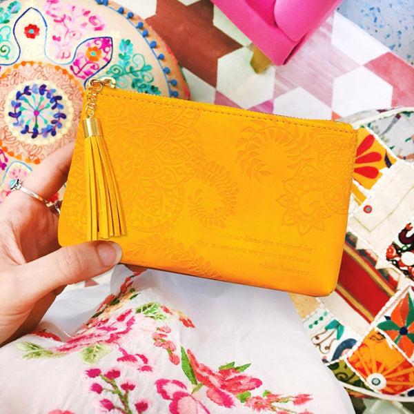 Pavilion Gift Company Marigold Gift Boxed Vegan Leather Coin Purse