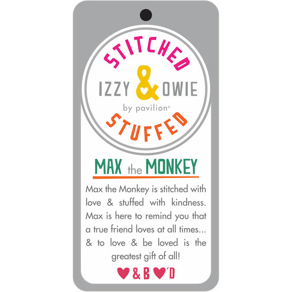 Pavilion Gift Company Max The Monkey 14.5" Monkey Stuffed Animal/Door Stopper