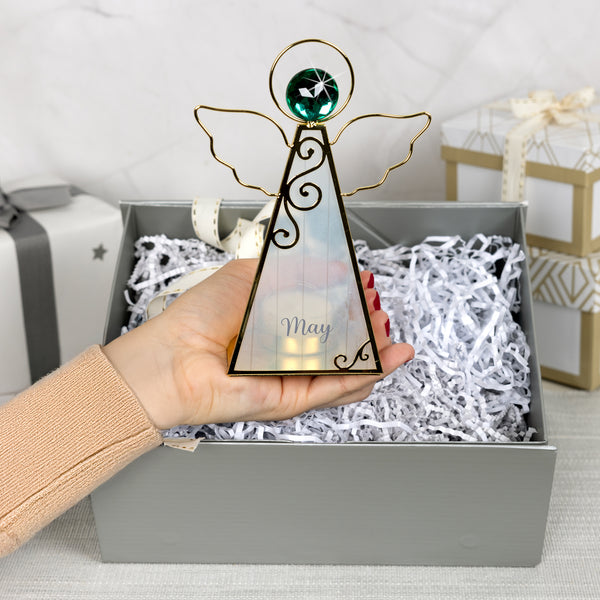 Pavilion Gift Company May 6.5" Monthly Angel Tea Light Holder