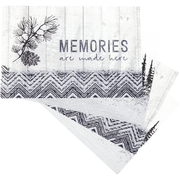 pavilion gift company Memories 17.75" x 11.75" PVC Placemats (Set of 4)