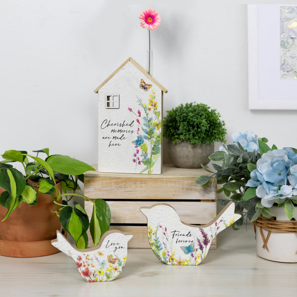 Pavilion Gift Company Memories 8.75" MDF House Plaque With Vase