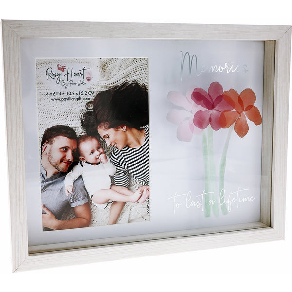 pavilion gift company Memories 9.5" x 7.5" Shadow Box Frame (Holds 4" x 6" Photo)