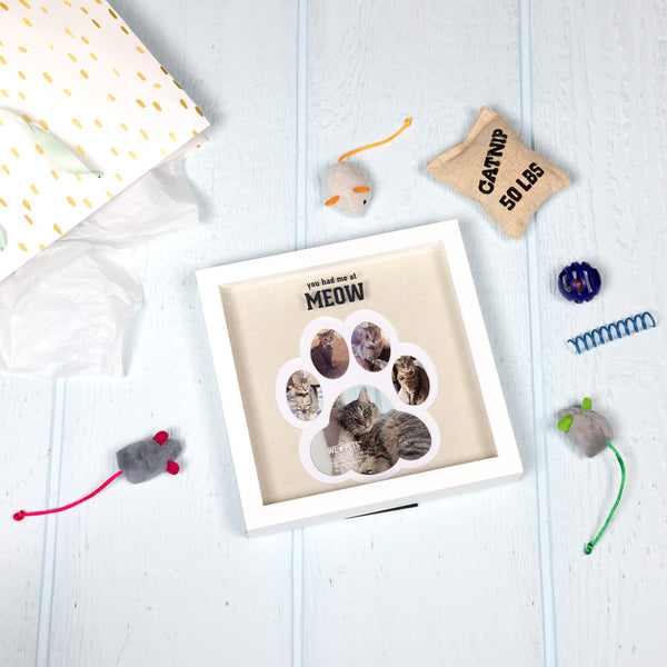 Pavilion Gift Company Meow 9" Paw Print Shadowbox Frame