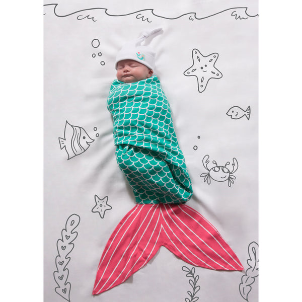 Pavilion Gift Company Mermaid 0-3 Months Baby Beanie