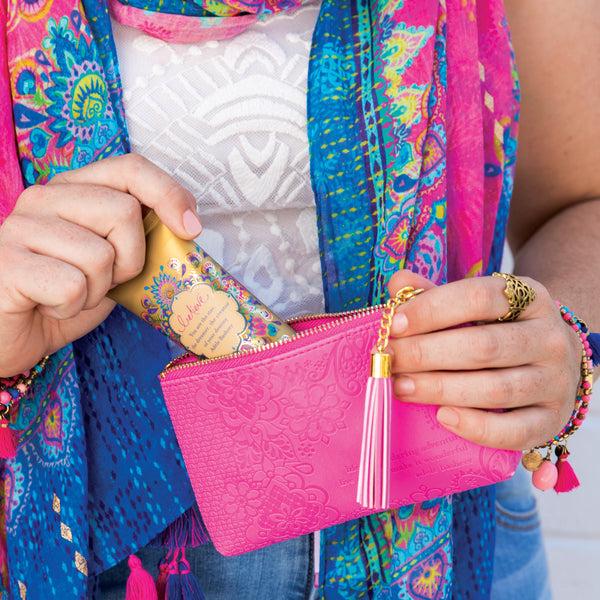 Pavilion Gift Company Miami Pink Gift Boxed Vegan Leather Coin Purse
