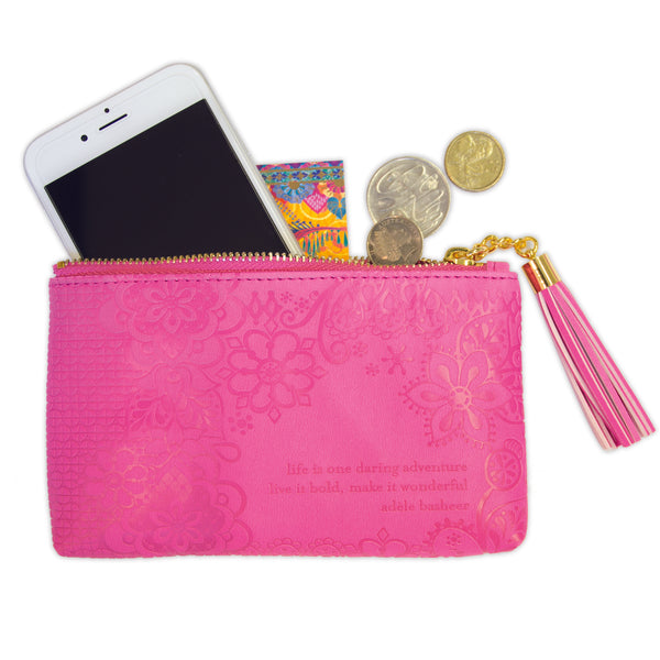 Pavilion Gift Company Miami Pink Gift Boxed Vegan Leather Coin Purse