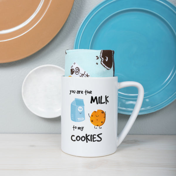 Pavilion Gift Company Milk To My Cookies 18 Oz Mug And Sock Set